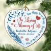 Your Wings Were Ready - Personalized Custom Heart Shaped Wood Christmas Ornament