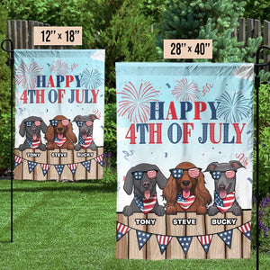 Happy Independence Day For Dog Lovers - 4th Of July Decoration - Personalized Dog Flag.