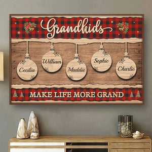 Life Is Better With Grandkids - Personalized Horizontal Poster.