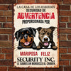 Nous prenons une bouchée de la criminalité Francais - Funny Personalized Dog Metal Sign