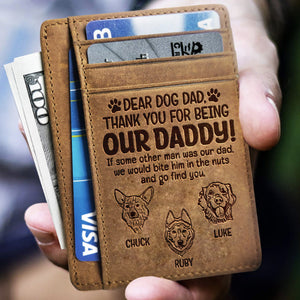 I'd Bite Him In The Nuts - Personalized Card Wallet - Gift For Dad, Gift For Father's Day