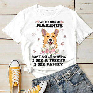 My Dog Is Family - Personalized Custom Unisex T-shirt.
