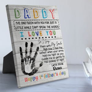 Daddy I Love You Happy Father's Day - Gift for Dad, Personalized Canvas.