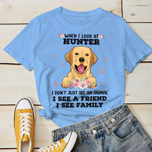 My Dog Is Family - Personalized Custom Unisex T-shirt.