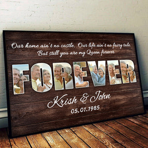 You Are My Queen Forever -  Personalized Horizontal Poster.