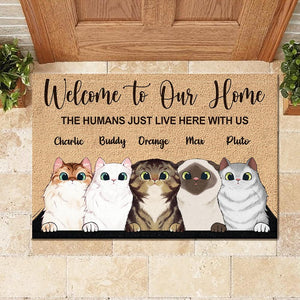 Welcome To My Home - Funny Personalized Cat Decorative Mat (WW).