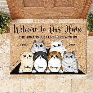 Welcome To My Home - Funny Personalized Cat Decorative Mat (WW).