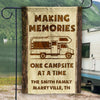 Making Memories Campsite At A Time - Personalized Flag - Gift For Camping Lovers