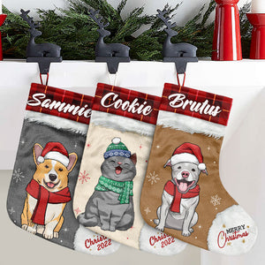 Merry Christmas My Beloved Fur Baby - Personalized Custom Christmas Stocking - Gift For Pet Lovers, Christmas Gift