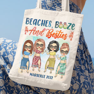 Beaches And Besties - Personalized Tote Bag - Gift For Bestie