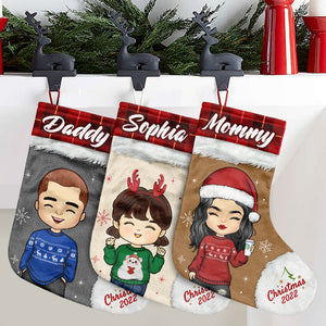 Get Into The Christmas Spirit - Personalized Custom Christmas Stocking - Gift For Family, Christmas Gift