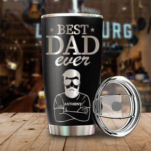 Best Dad Ever - Personalized Laser Engraved Tumbler - Gift For Dad