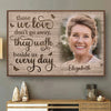 Those We Love Don't Go Away, They Walk Beside Us Every Day - Upload Image, Personalized Horizontal Poster