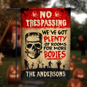 We've Got Plenty Of Rooms For More Bodies - Personalized Zombie Flag, Halloween Ideas..