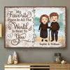 My Beloved Place Is Next To You - Gift For Couples, Personalized Horizontal Poster