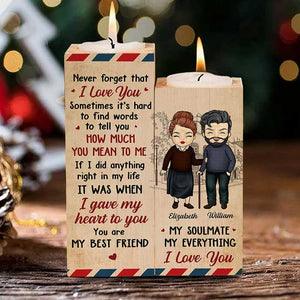 I Did A Right Thing In My Life That I Gave My Heart To You - Gift For Couples, Personalized Candle Holder.