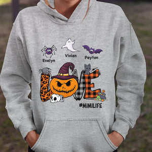Love Halloween - Ghosts, Bats And Spiders  - Personalized Unisex T-Shirt.