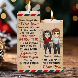 I Did A Right Thing In My Life That I Gave My Heart To You - Gift For Couples, Personalized Candle Holder.