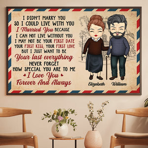 I Love You Forever And Always - Gift For Couples, Personalized Horizontal Poster.