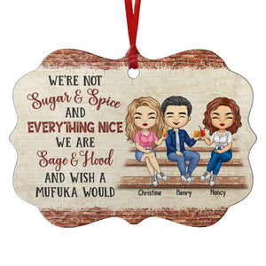 Our Friendship Is Endless - Bestie Personalized Custom Ornament - Aluminum Benelux Shaped - Christmas Gift For Best Friends, BFF, Sisters