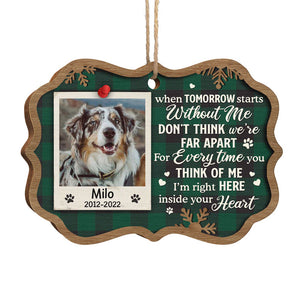 I'm Right Here Inside Your Heart - Personalized Custom Benelux Shaped Wood Photo Christmas Ornament - Upload Image, Memorial Gift, Sympathy Gift, Christmas Gift