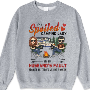 I'm A Spoiled Camping Lady - Personalized Unisex T-shirt, Hoodie, Sweatshirt