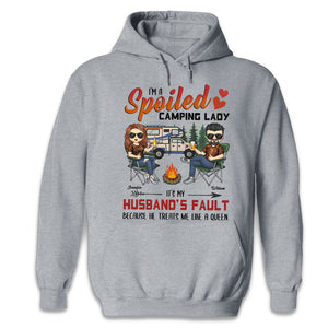 I'm A Spoiled Camping Lady - Personalized Unisex T-shirt, Hoodie, Sweatshirt