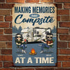 Making Memories One Campsite - Personalized Metal Sign - Gift For Camping Lovers