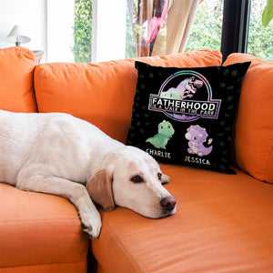 Gift for Dad - Fatherhood Is A Walk In The Park - Personalized Pillow (Insert Included).