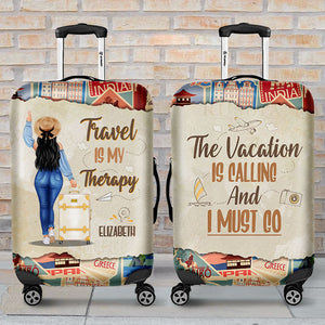 The Vacation Is Calling And I Must Go - Gift For Bestie, Personalized Luggage Cover