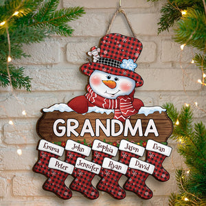 Winter Is Coming - Family Personalized Custom Wood Sign - Christmas Gift For Grandma