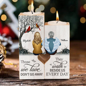 Walk Beside Us Every Day - Gift For Couples, Personalized Candle Holder.