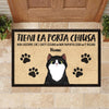 Tieni La Porta Chiusa Italian - Funny Personalized Cat Decorative Mat