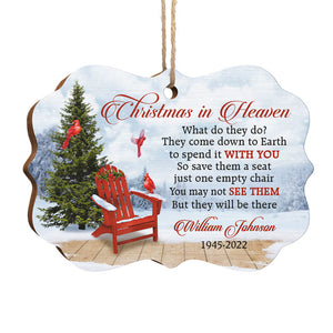 You May Not See Them, But They'll Be There - Memorial Personalized Custom Ornament - Wood Benelux Shaped - Sympathy Gift, Christmas Gift For Family