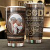 God Blessed Us - Upload Image, Gift For Couples - Personalized Tumbler