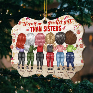 Sisters Forever, Never Apart - Maybe In Distance But Never At Heart  - Personalized Shaped Ornament.