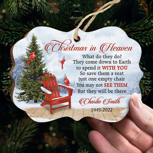 You May Not See Them, But They'll Be There - Memorial Personalized Custom Ornament - Wood Benelux Shaped - Sympathy Gift, Christmas Gift For Family