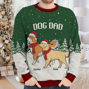 I'm Proud To Be A Dog Dad Dog Mom - Dog Personalized Custom Ugly Sweatshirt - Unisex Wool Jumper - Christmas Gift For Pet Owners, Pet Lovers