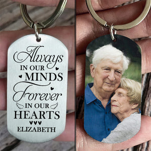My Soul Knows You Are At Peace - Upload Family Photo - Personalized Keychain.