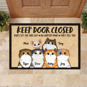 Don't Let The Cats Out - Funny Personalized Cat Decorative Mat (WW).