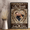 My Favorite Place In All The World Is Next To You - Upload Image, Gift For Couples - Personalized Vertical Poster