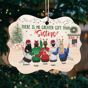 There Is No Greater Gift Than Our Friendship - Personalized Custom Benelux Shaped Wood Christmas Ornament - Gift For Bestie, Best Friend, Sister, Birthday Gift For Bestie And Friend, Christmas Gift