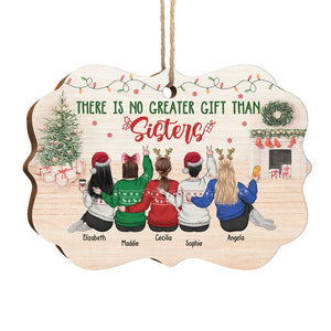 There Is No Greater Gift Than Our Friendship - Personalized Custom Benelux Shaped Wood Christmas Ornament - Gift For Bestie, Best Friend, Sister, Birthday Gift For Bestie And Friend, Christmas Gift