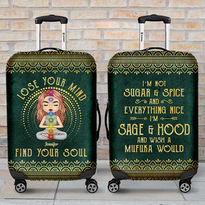 Lose Your Mind Find Your Soul - Gift For Bestie, Personalized Luggage Cover