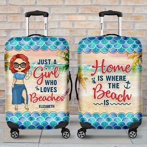 Home Is Where The Beach Is - Personalized Luggage Cover