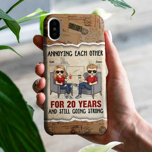 Husband Wife Annoying Each Other - Gift For Couples, Husband Wife - Personalized Phone Case