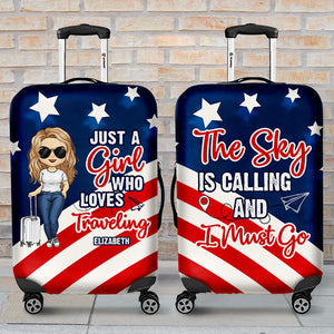 The Sky Is Calling, I Must Go - Personalized Luggage Cover