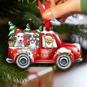 Happy Christmas With Dog And Cat - Personalized Ornament.