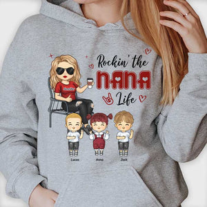 Rockin' Nana Mom Life - Gift For Mom, Grandma - Personalized Unisex T-shirt, Hoodie