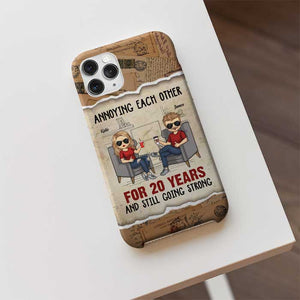 Husband Wife Annoying Each Other - Gift For Couples, Husband Wife - Personalized Phone Case